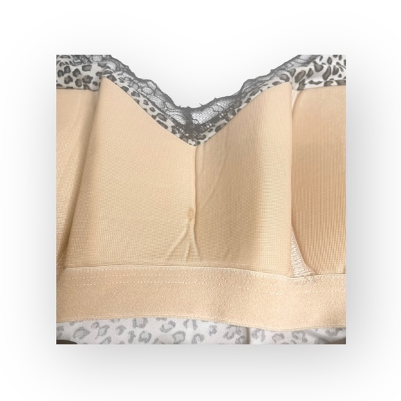 new Papillon Blanc 🝮 Bustier Halter Top 🝮 Eyelash Lace Trim 🝮 Leopard 🝮 L - Picture 9 of 16